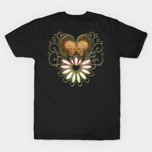 Elegant heart with skulls T-Shirt